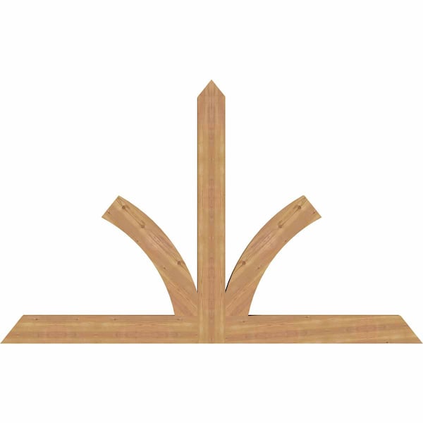 Ekena Millwork Richland Timber Gable Bracket, Western Red Cedar, 84"W x 53"H x 3 1/2"D x 5 1/2"F, 15/12 Pitch GBW084X53X0406RIC00SWR - main